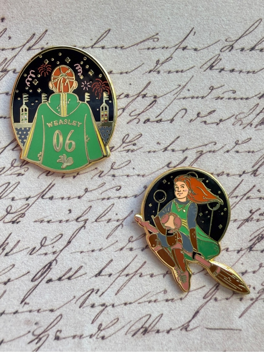 Ginny Weasley Quidditch Harry Potter pin set